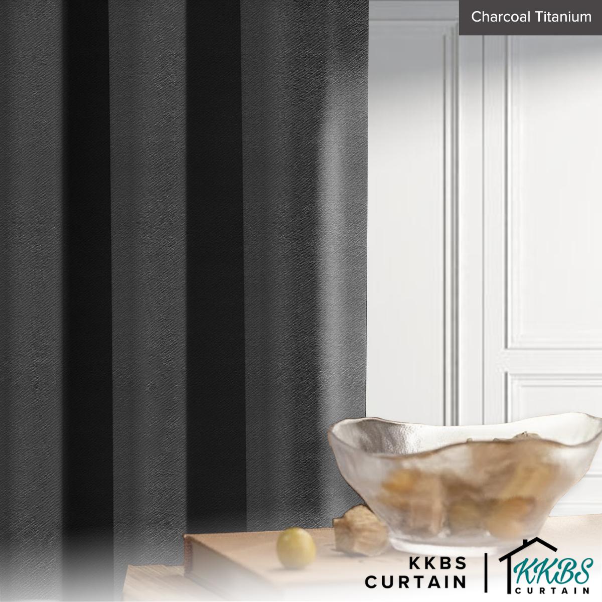 Melina 90-98% Blackout Curtain Sedia Ada Cangkuk & Eyelet - Lebar Tambahan