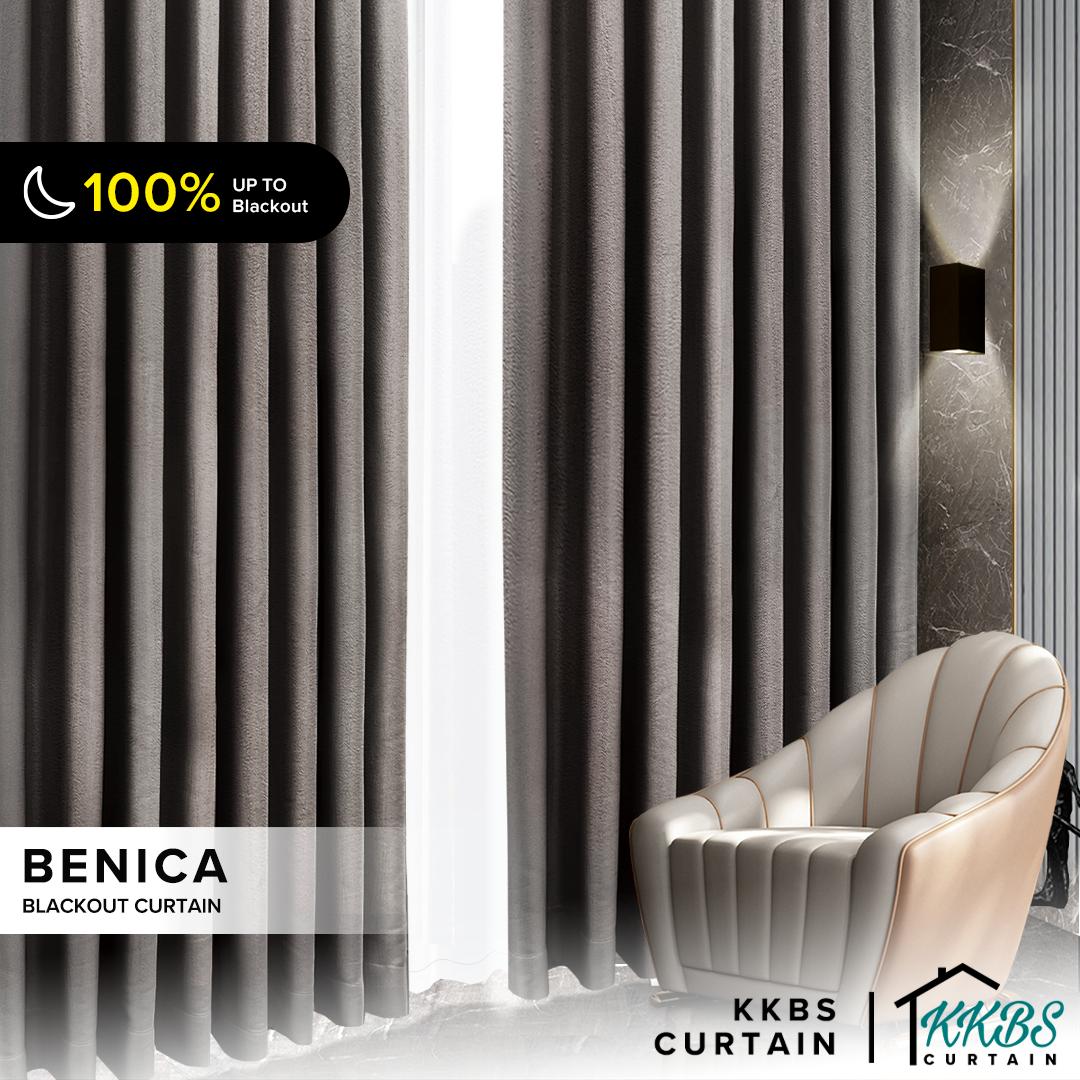 Benica Langsir 100% Blackout Siap Jahit