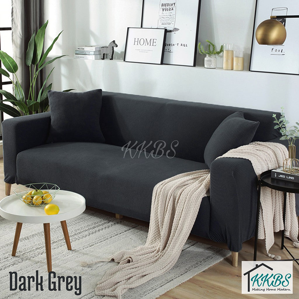 Pelindung Anti Skid Calar Sarung Sofa Kusyen Warna Pepejal