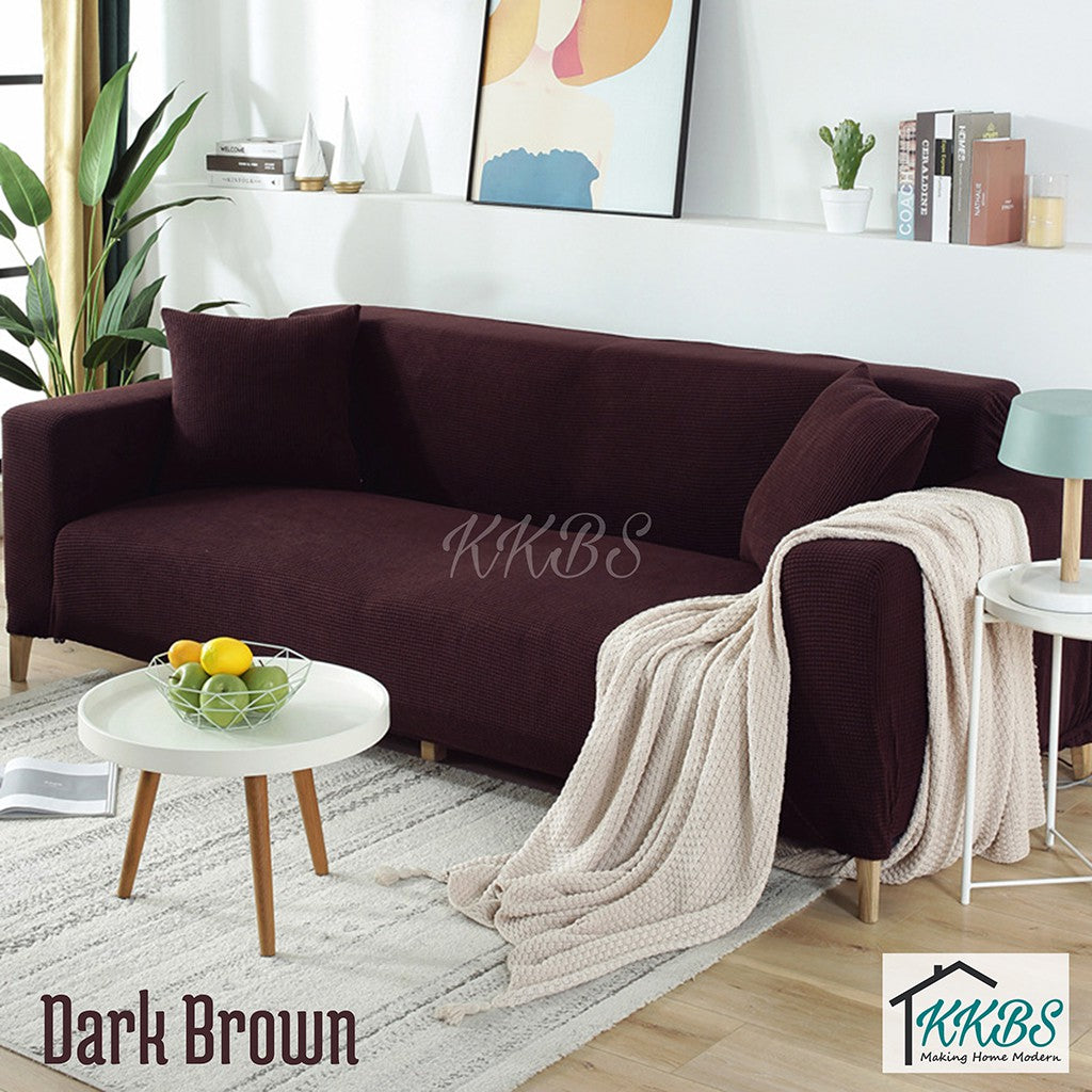 Pelindung Anti Skid Calar Sarung Sofa Kusyen Warna Pepejal