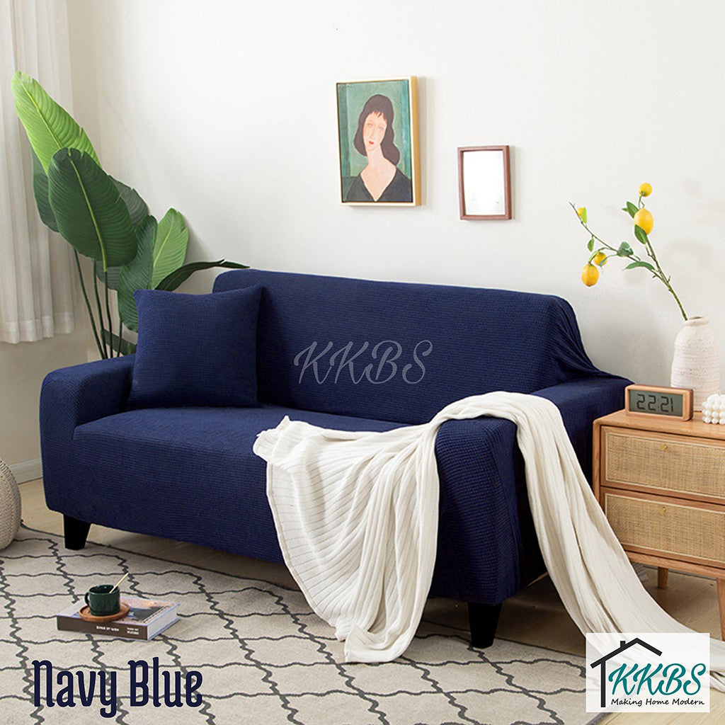 Pelindung Anti Skid Calar Sarung Sofa Kusyen Warna Pepejal