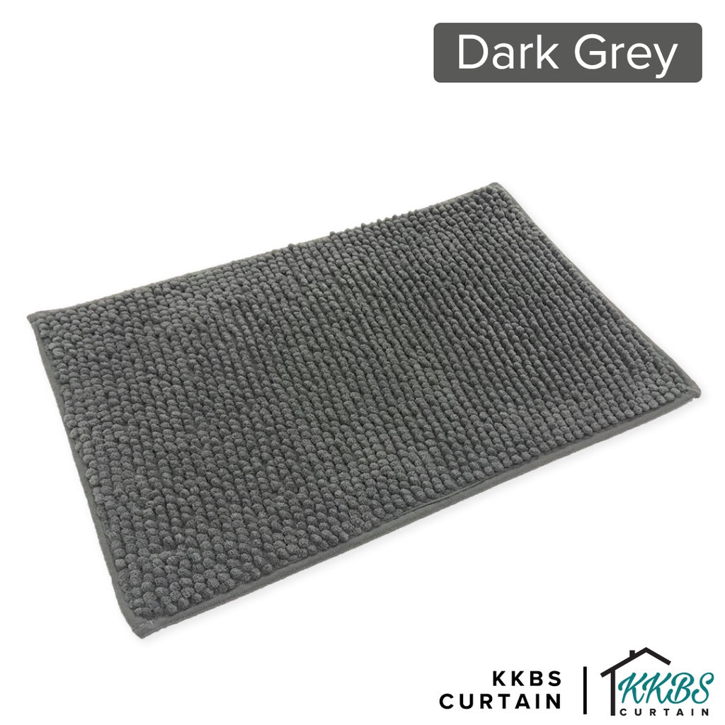 Alas Kaki Chenille Microfiber Warna Polos Bulu Pendek