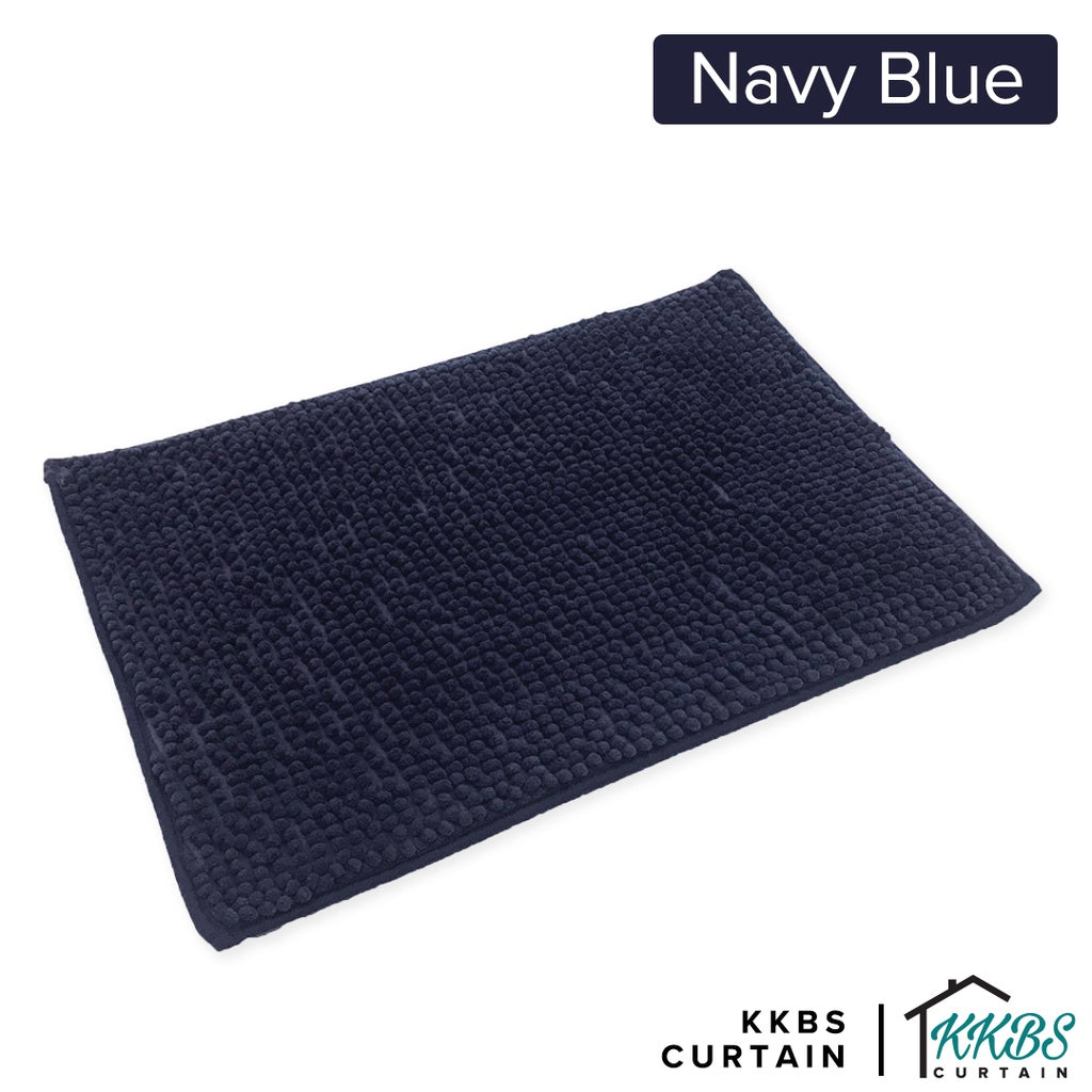 Alas Kaki Chenille Microfiber Warna Polos Bulu Pendek