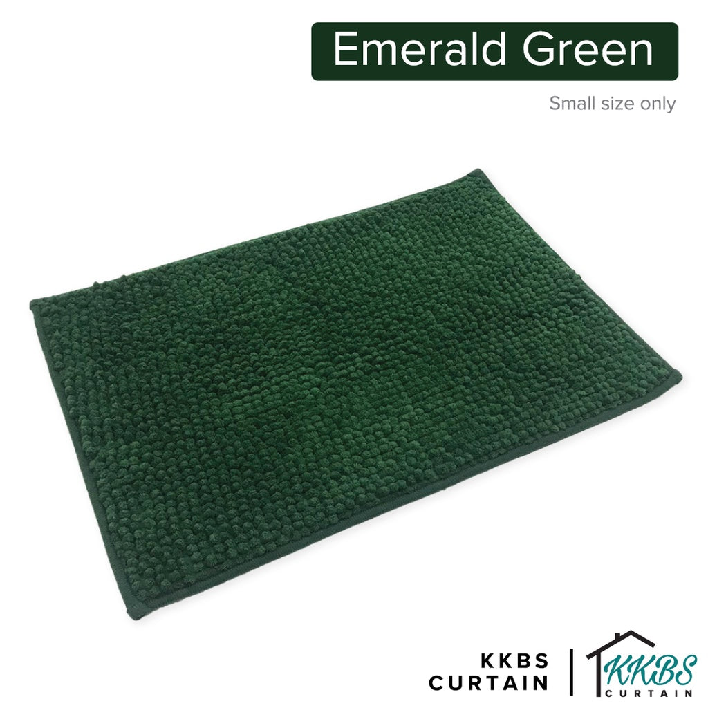 Alas Kaki Chenille Microfiber Warna Polos Bulu Pendek