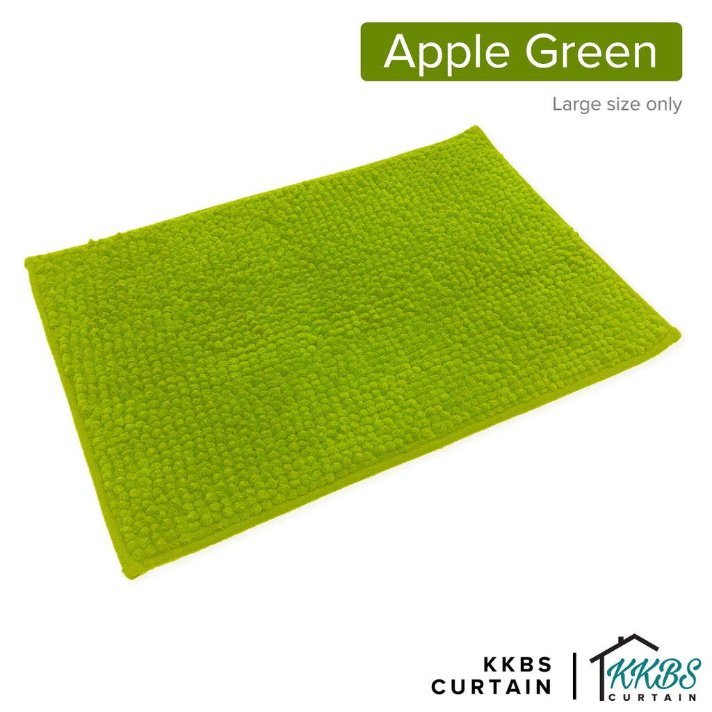 Alas Kaki Chenille Microfiber Warna Polos Bulu Pendek