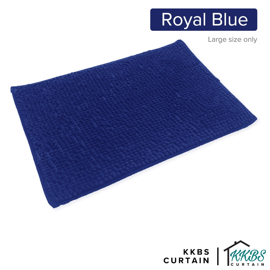Alas Kaki Chenille Microfiber Warna Polos Bulu Pendek