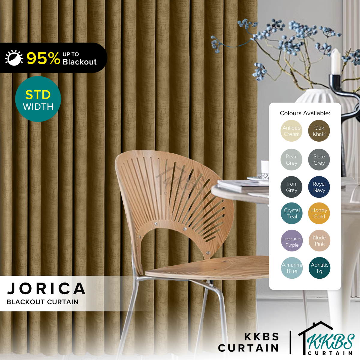 Jorica Langsir 85-95% Blackout Lebar Standard