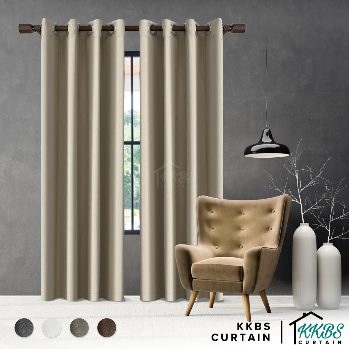Luxstony Batang Langsir Set Lengkap Double