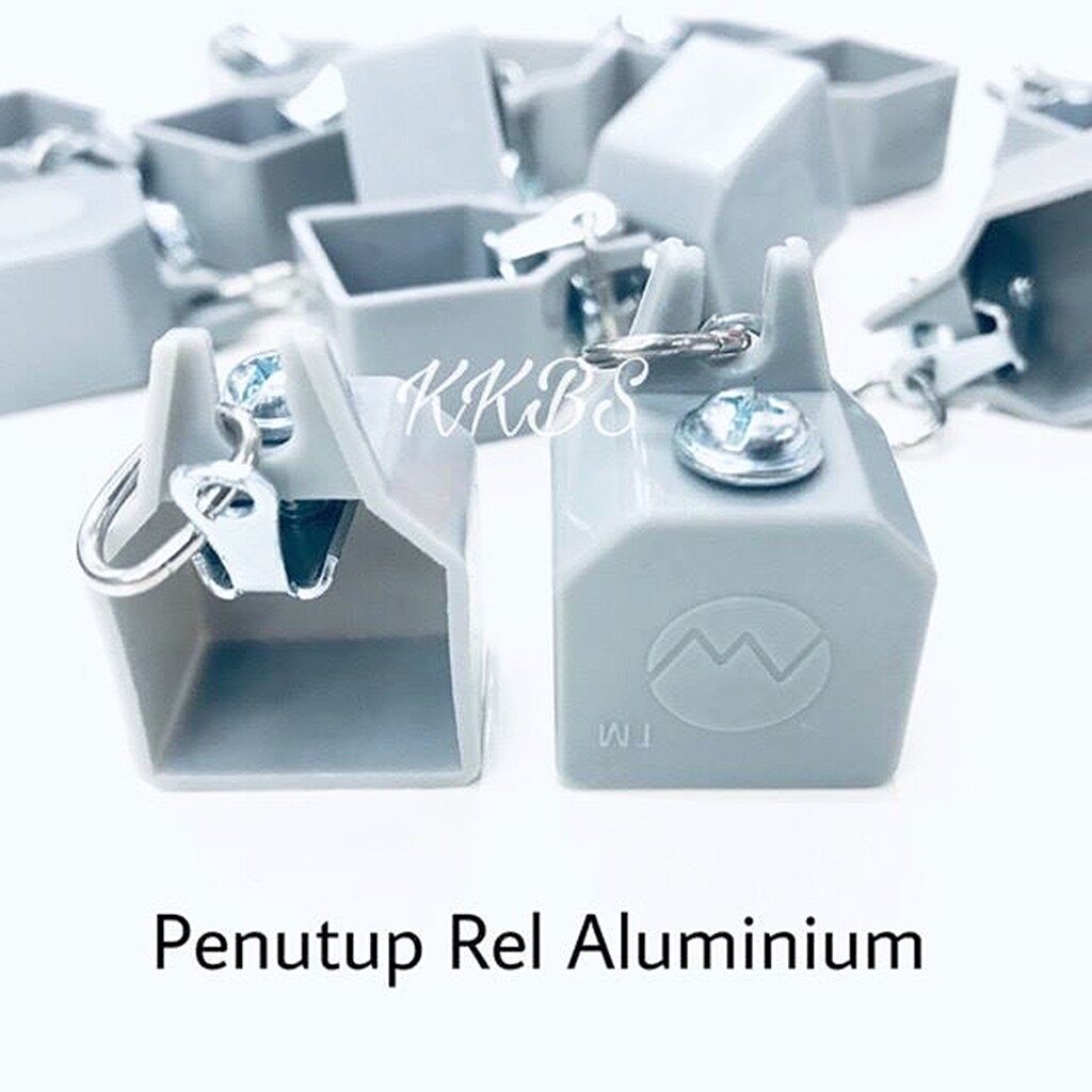 Rel Langsir Aluminium Traludy / Track Double Set Lengkap