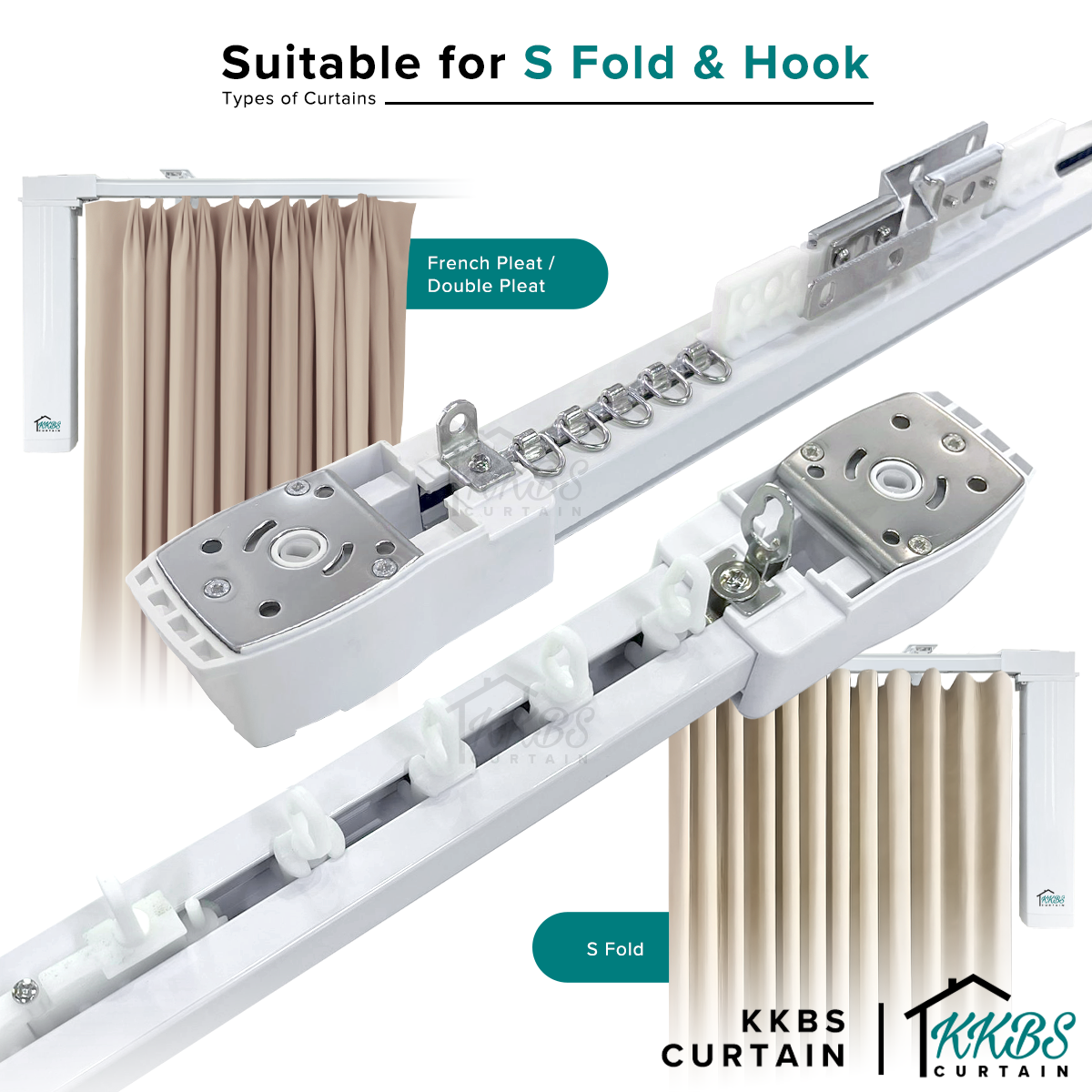 Smartony Motorised Curtain Track Wi-Fi / ZigBee Complete Set