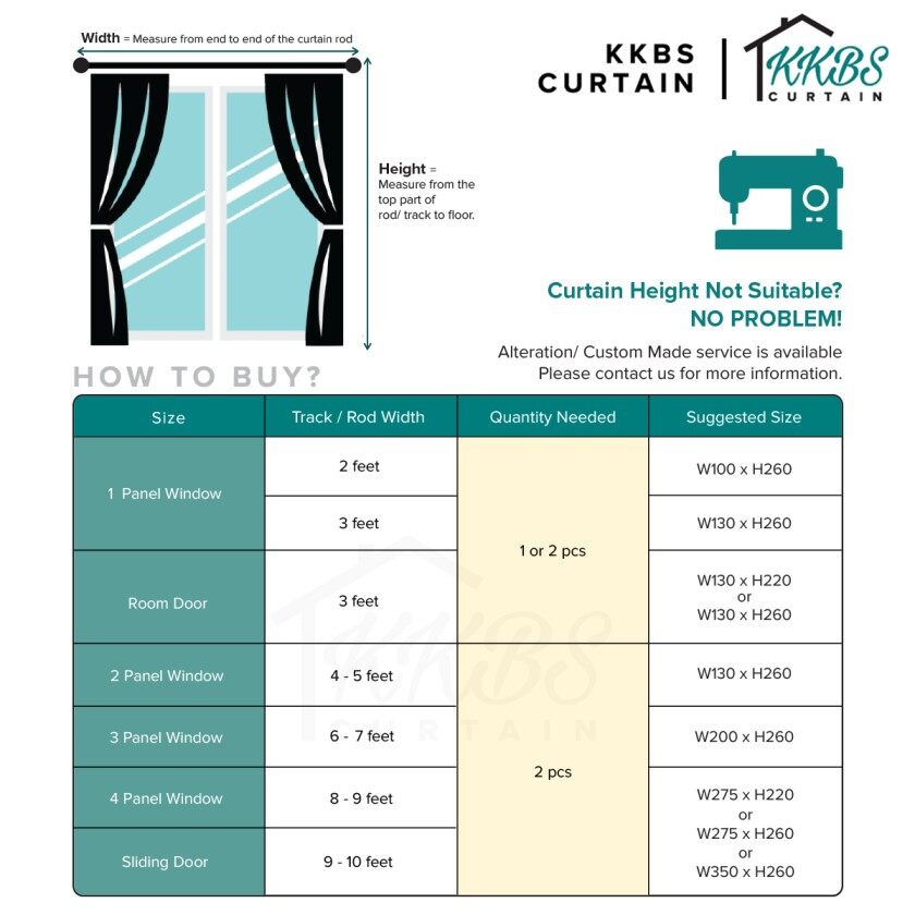 Graciela Langsir Sheer Privasi Siap Jahit