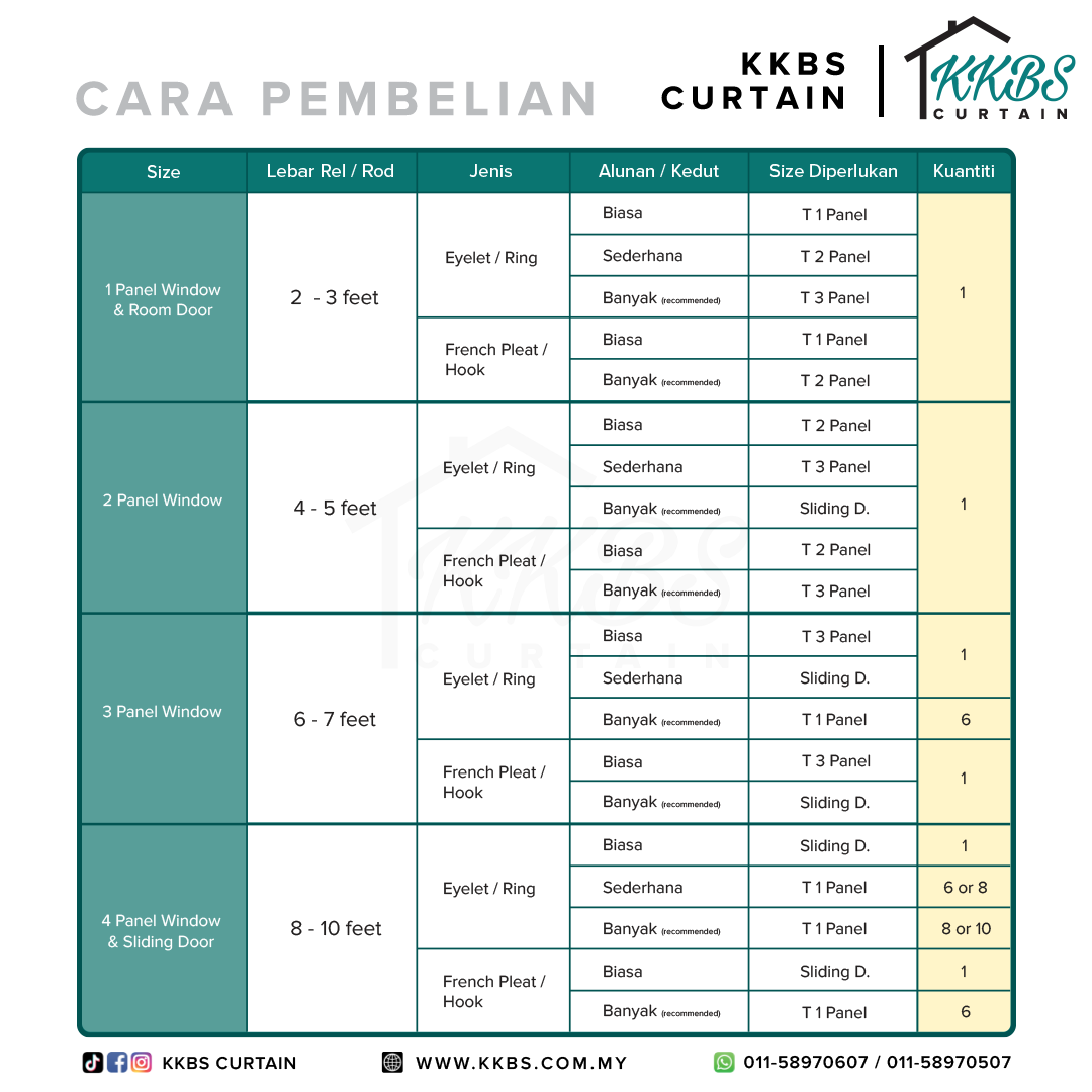 Colivia Langsir Blackout Tempahan