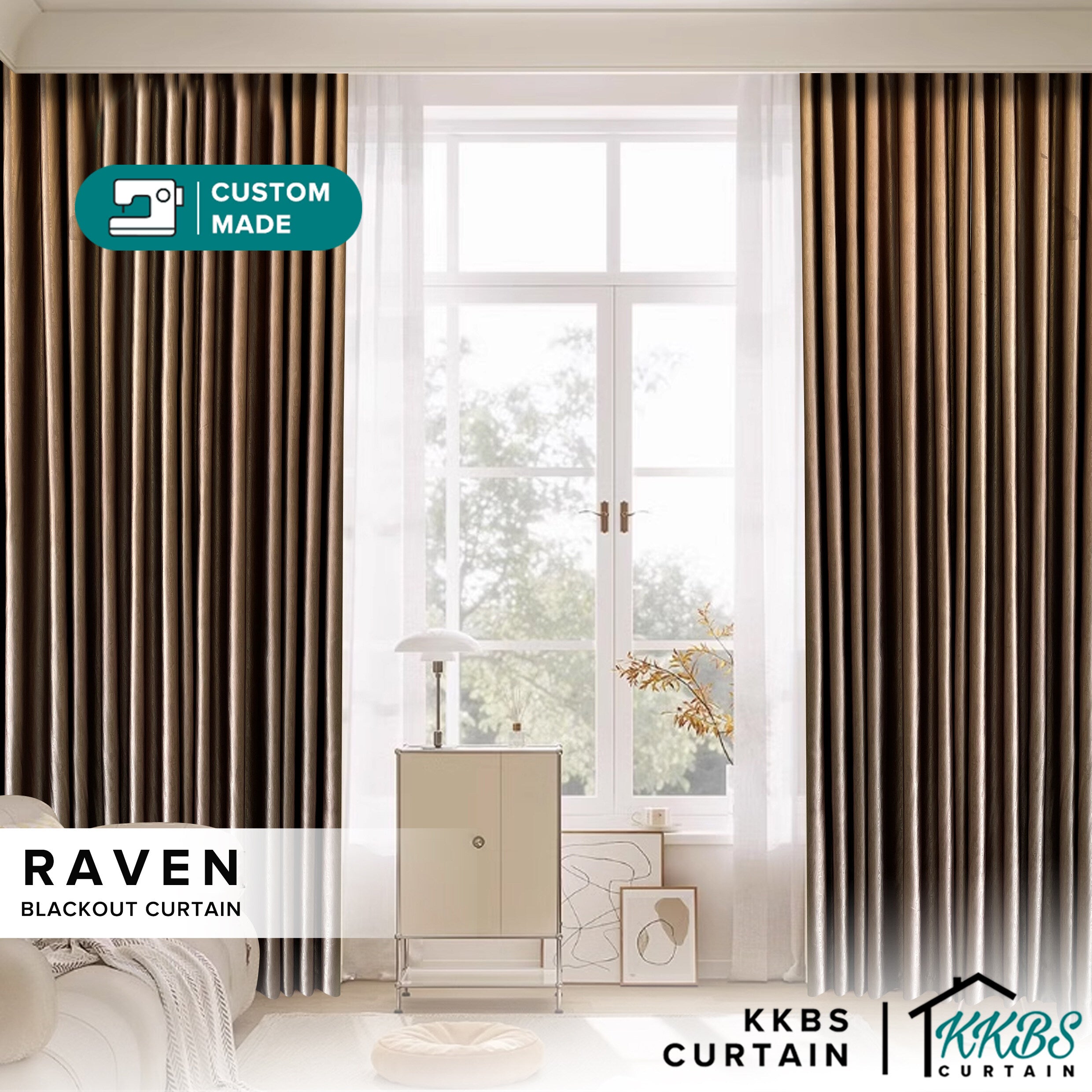 Raven Langsir Blackout Tempahan