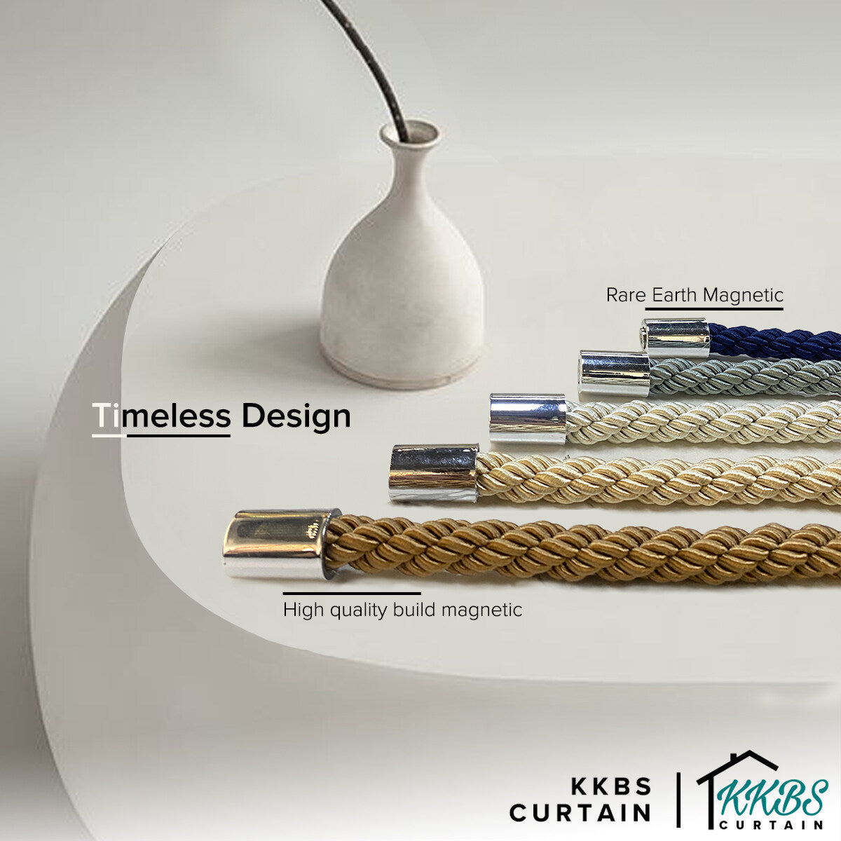 Mervelie Tali Pengikat Langsir Bermagnet