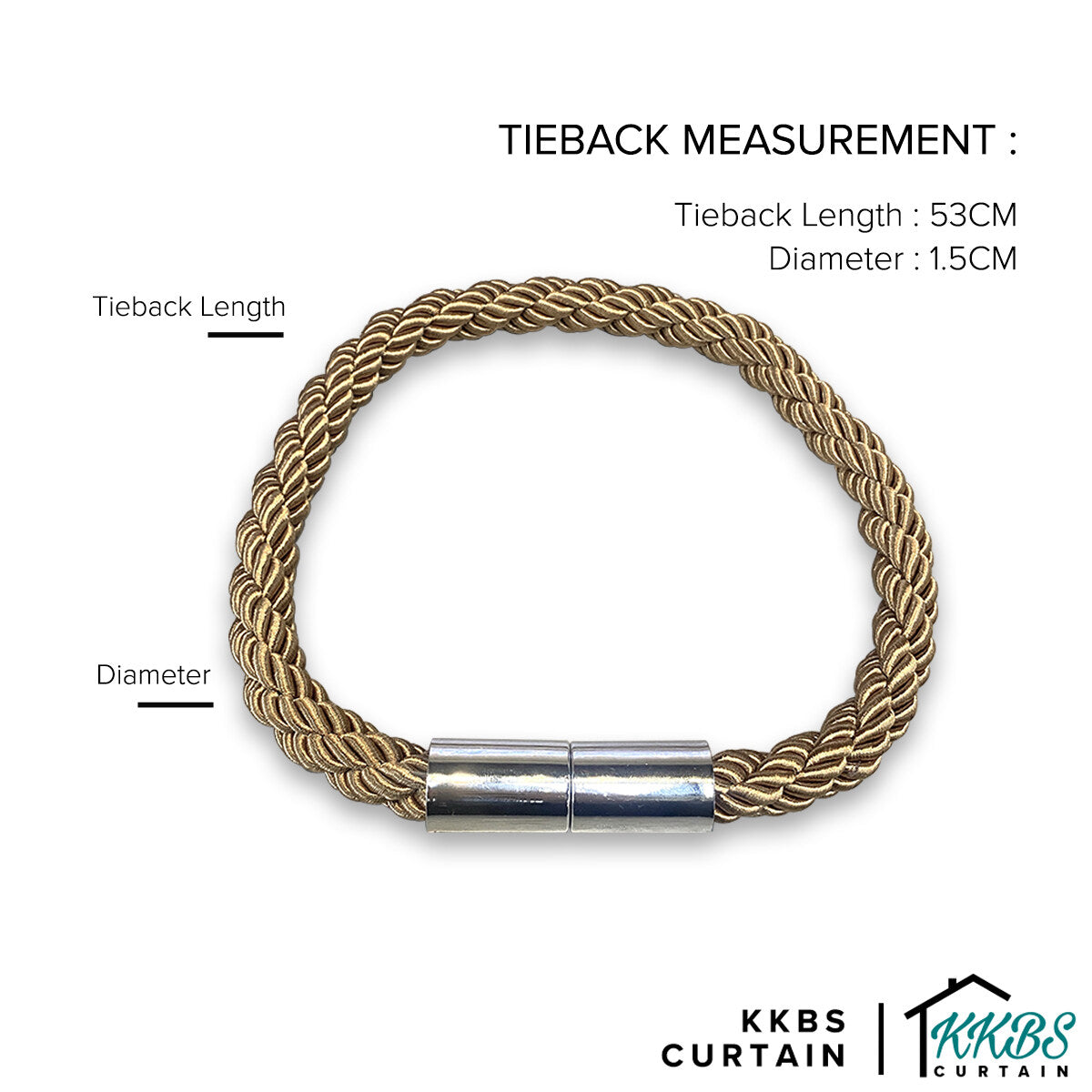 Mervelie Tali Pengikat Langsir Bermagnet