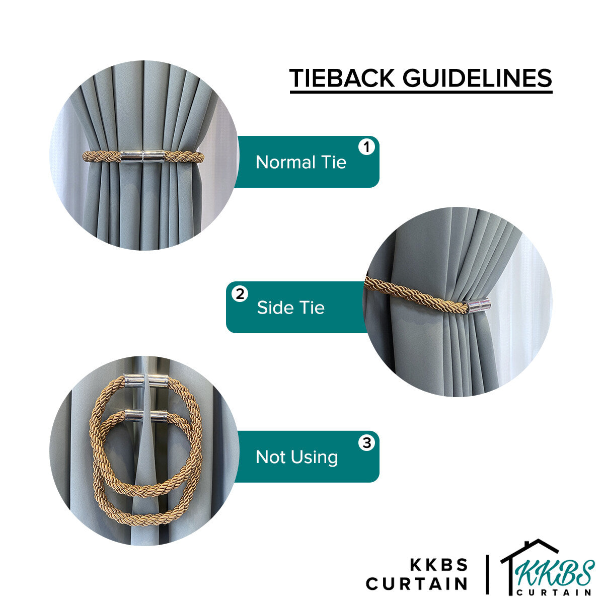 Mervelie Tali Pengikat Langsir Bermagnet