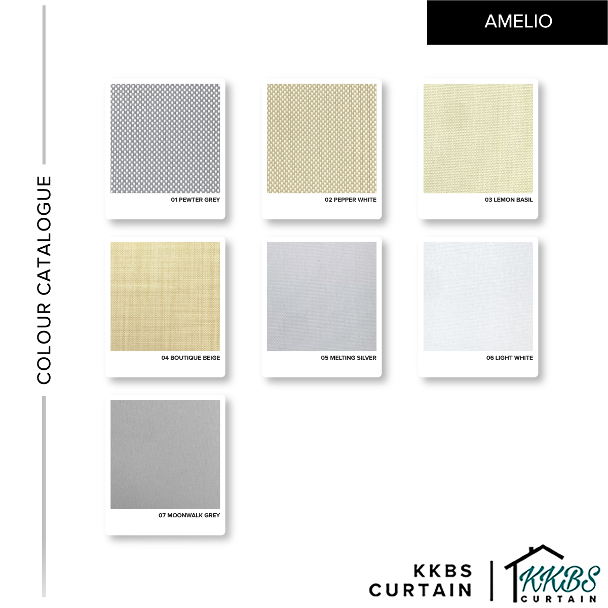 Amelio 100% Blackout Roller Blinds Dibuat Tersuai