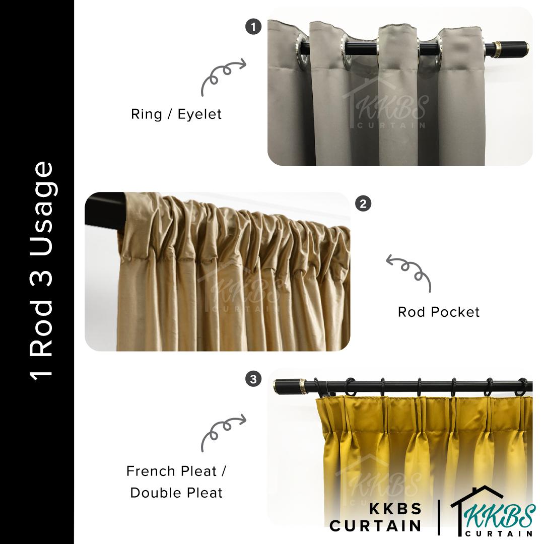 Morandy Curtain Rod Double Complete Set