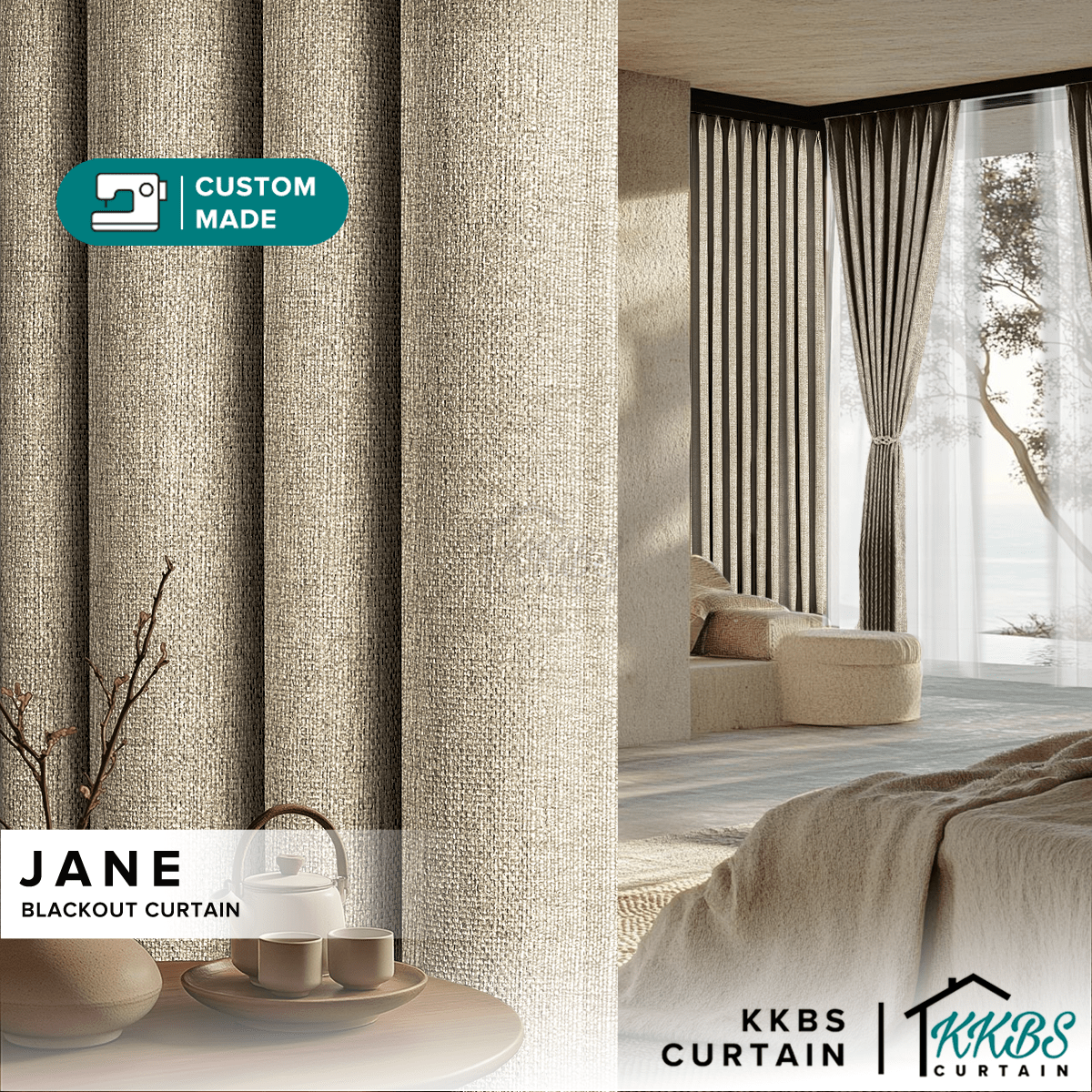 Jane Blackout Curtain (Custom Made)