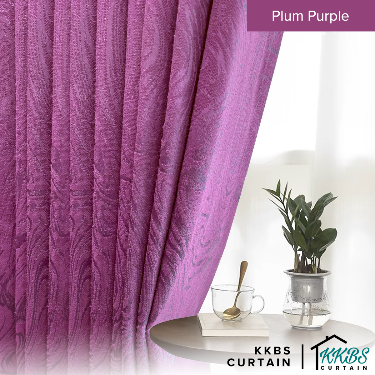 Neluna Semi Blackout Curtain Ready Made Standard Width