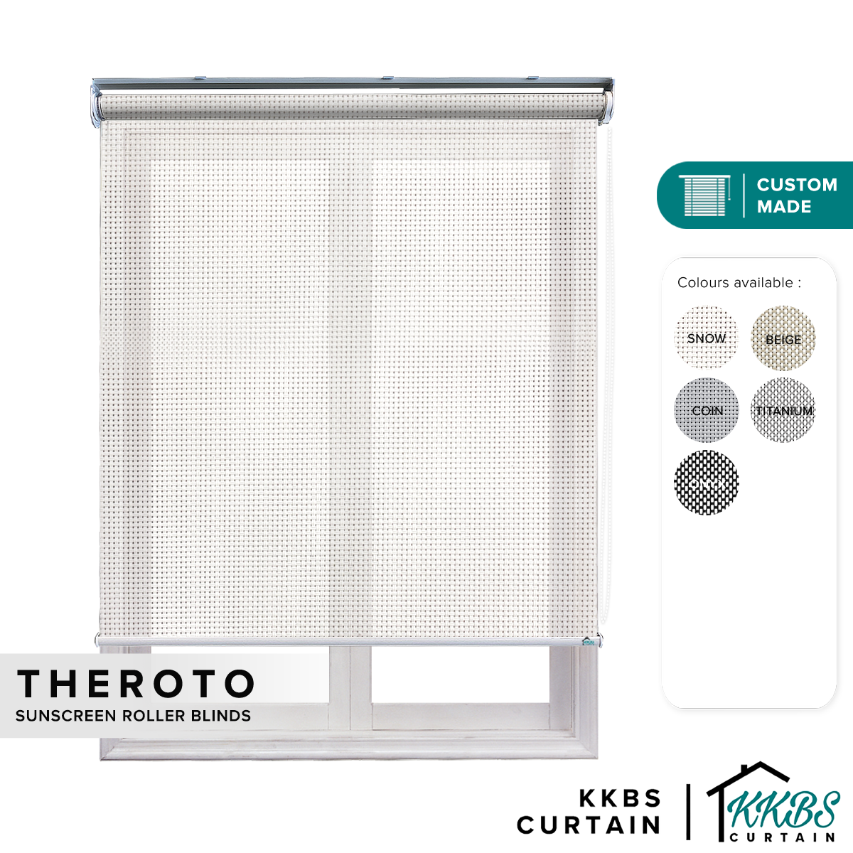 Tirai Penggelek Pelindung Matahari Theroto Dibuat Tersuai