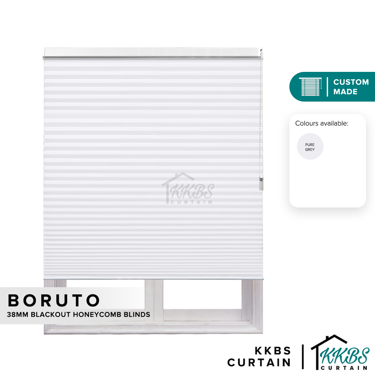 Boruto 38mm Blackout Honeycomb Blinds Custom Made