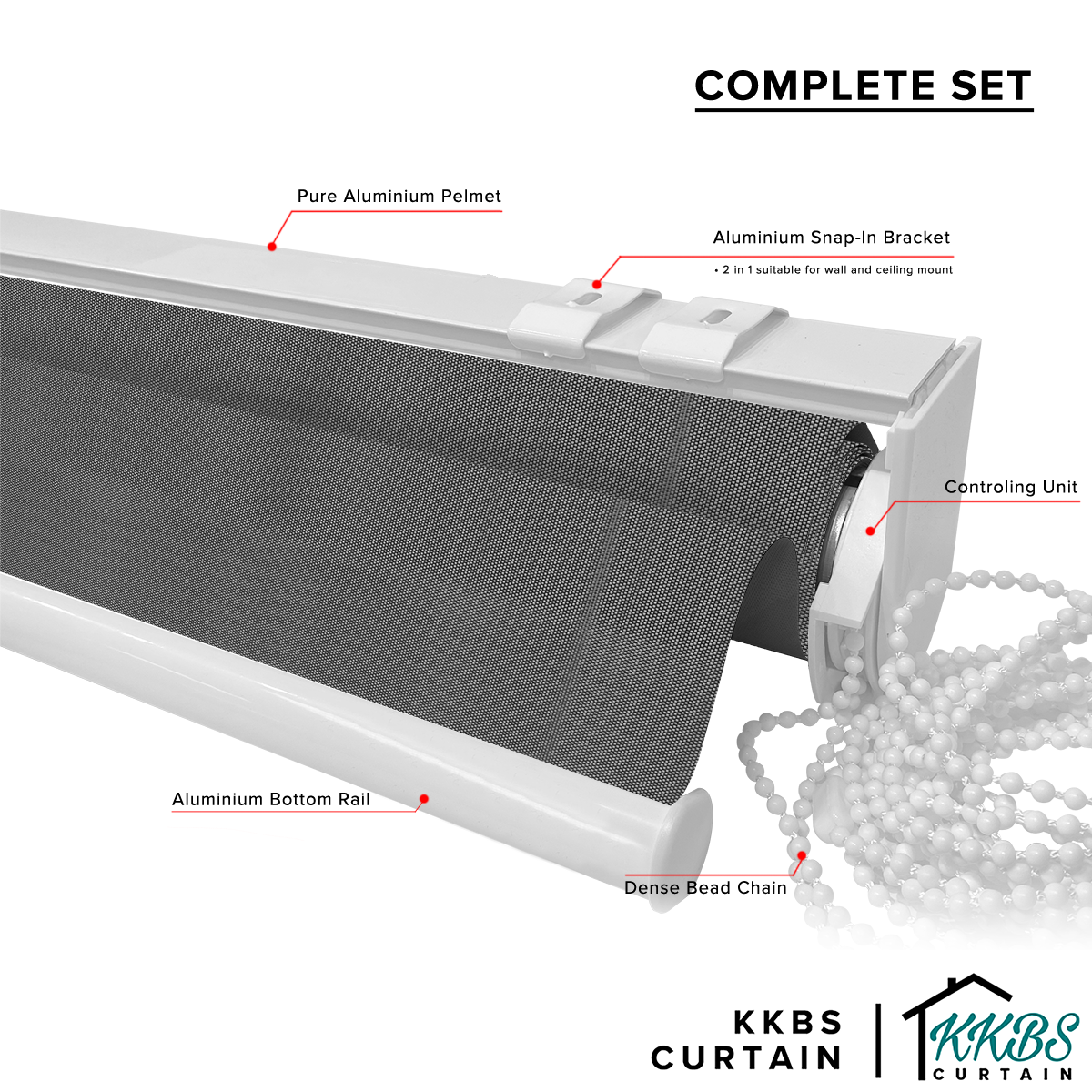 Tirai Roller Pelindung Matahari Navarro Dibuat Tersuai