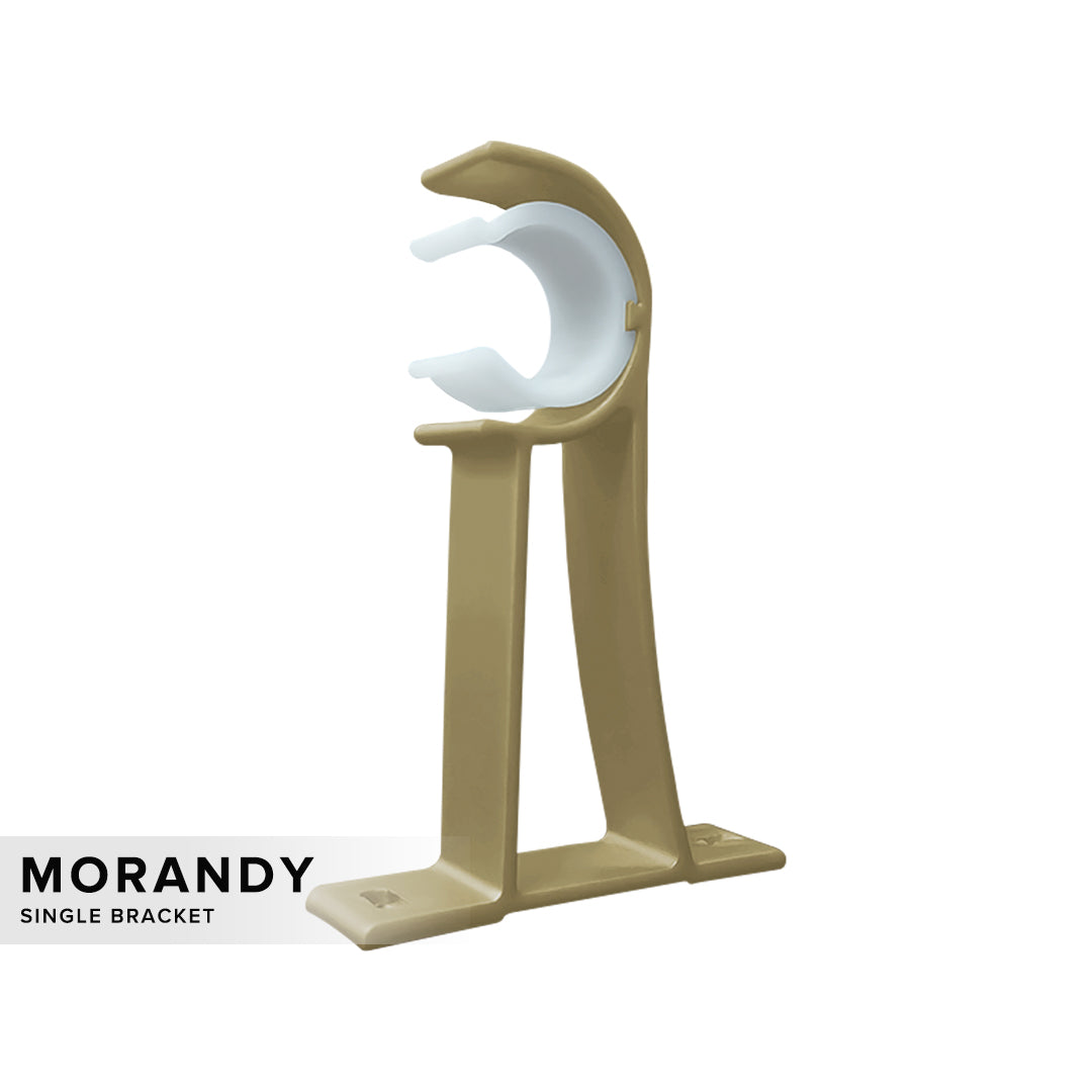 Morandy 窗帘杆单支架 哑光浅金色