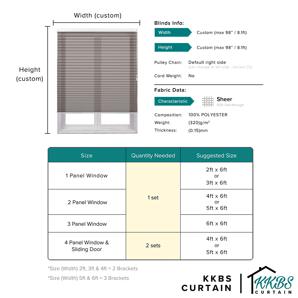 Juliano 26毫米透明蜂巢帘(定制款)