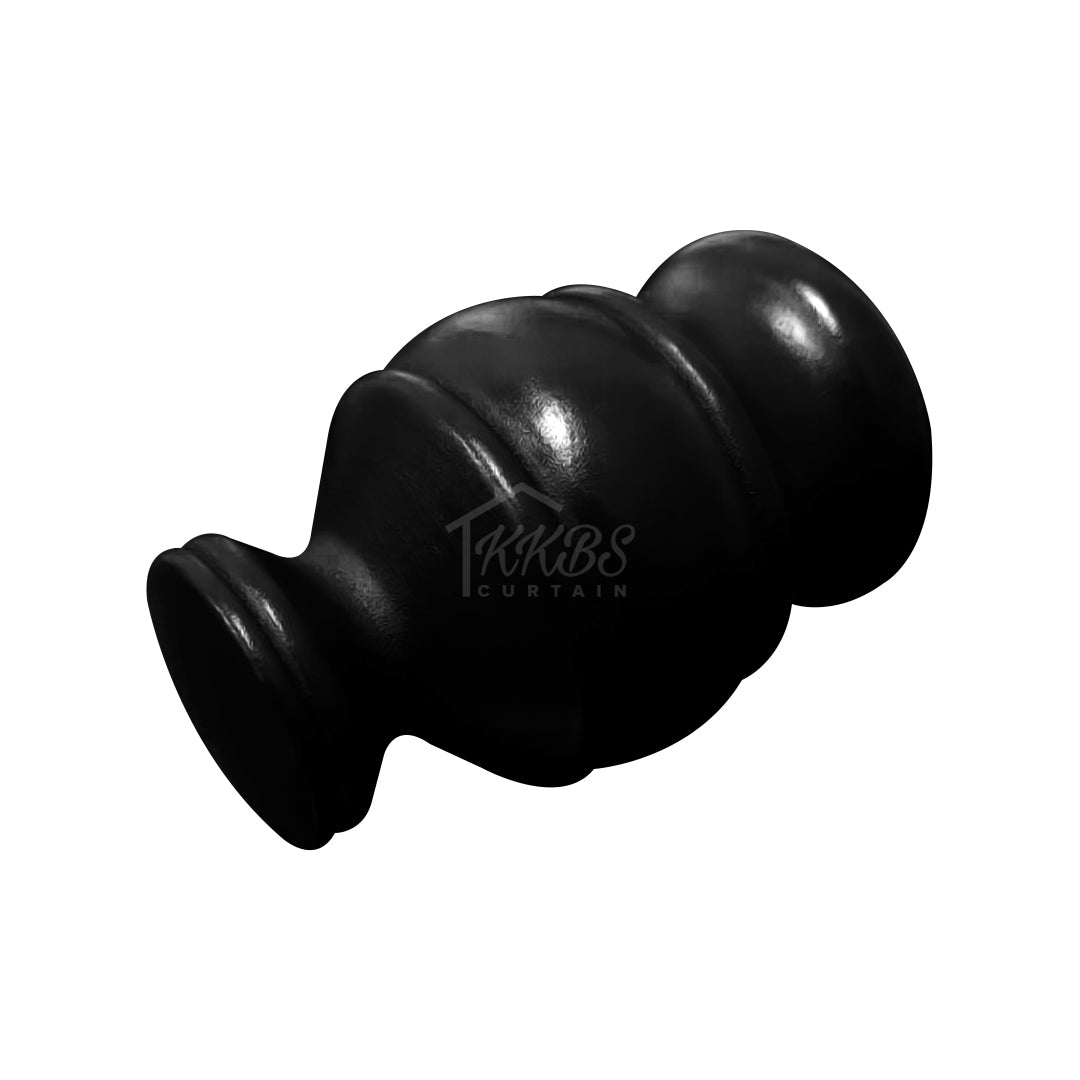 Cassedy Penutup Batang Langsir Berkayu Warna Hitam Ebony