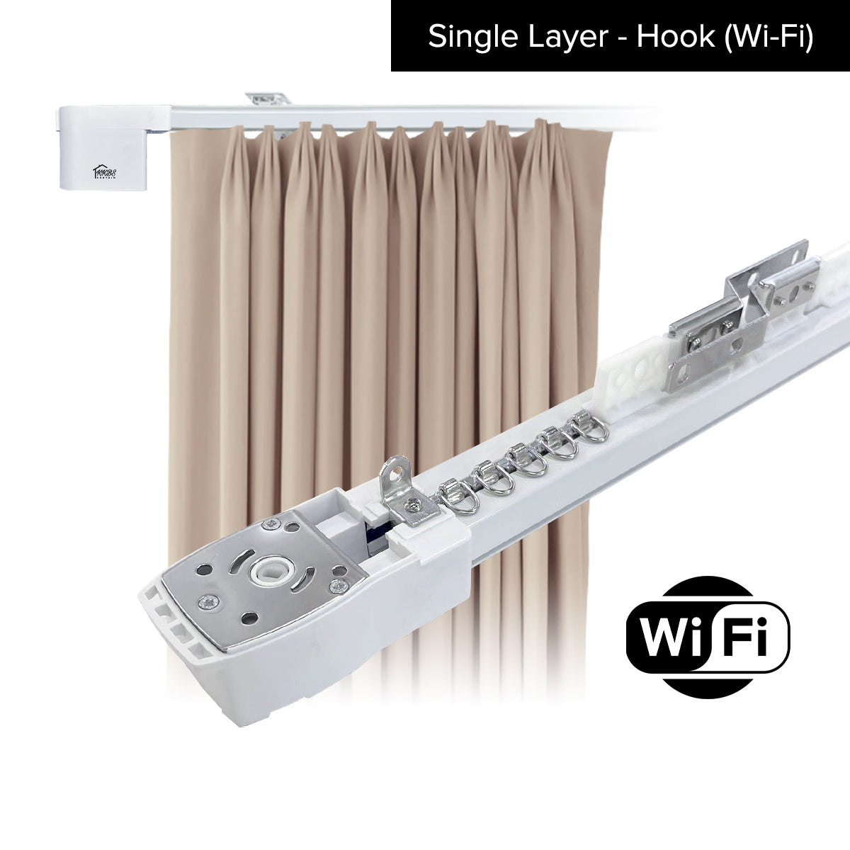 Smartony Motorised Curtain Track Wi-Fi / ZigBee Complete Set