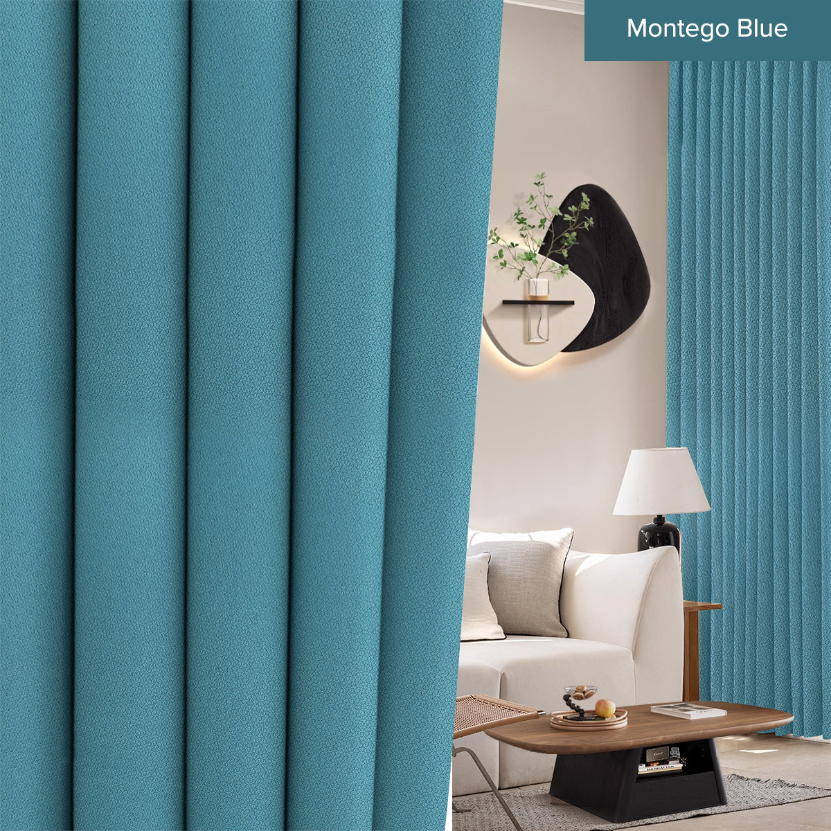 Morina 85-95% Blackout Curtain Ready Made - Extra Width