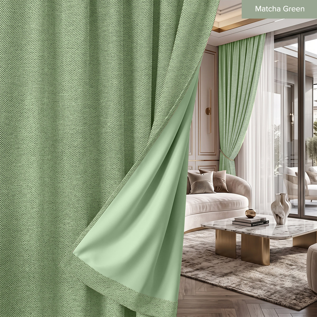 Mirelli 95-99% Blackout Ready Made Curtain - Standard Width