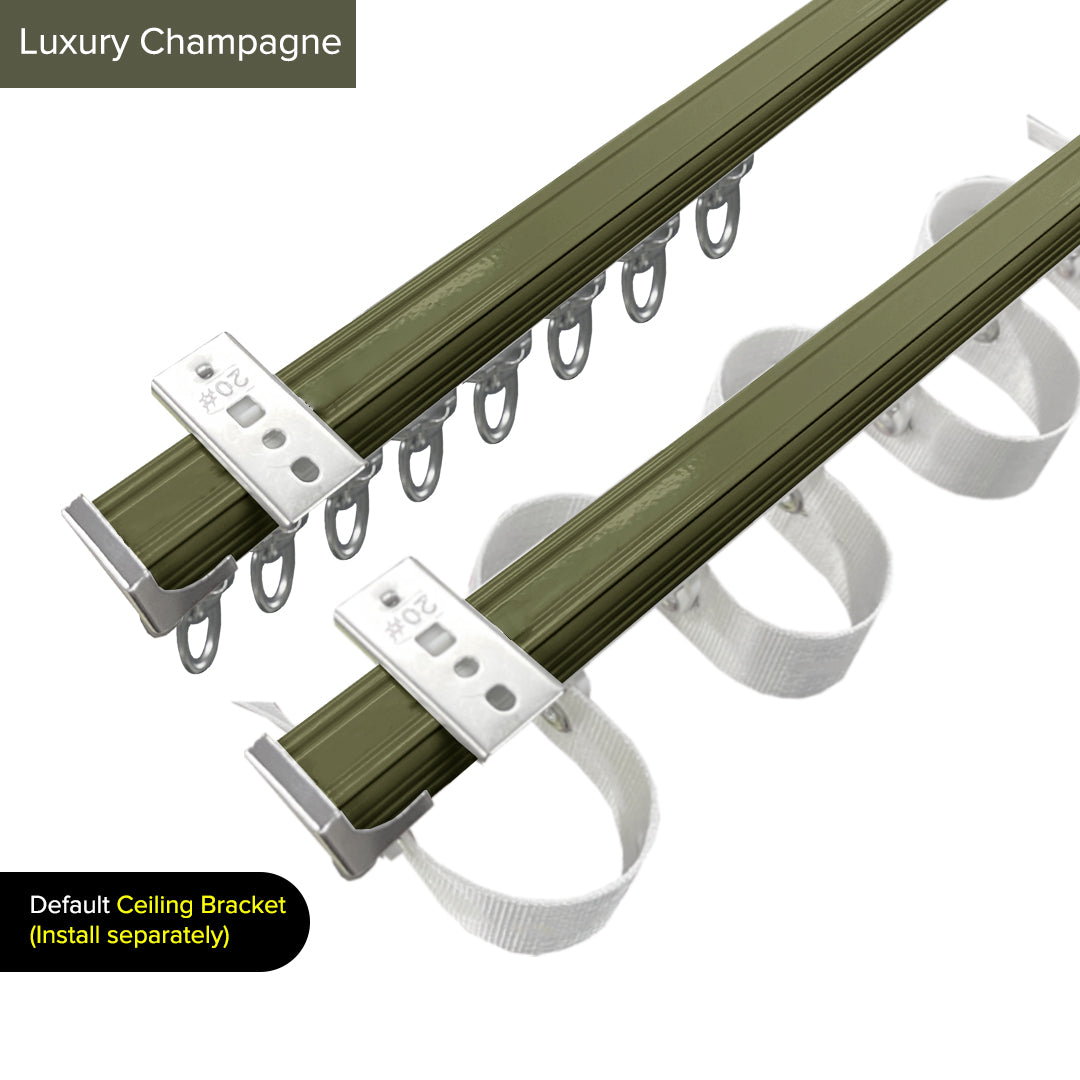 Verody Heavy Duty S Lipat / French Pleat Track Double Set Lengkap