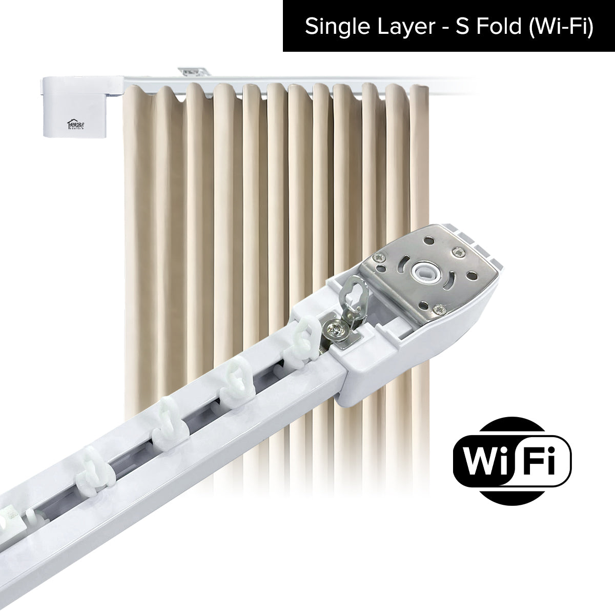 Smartony Motorised Curtain Track Wi-Fi / ZigBee Complete Set