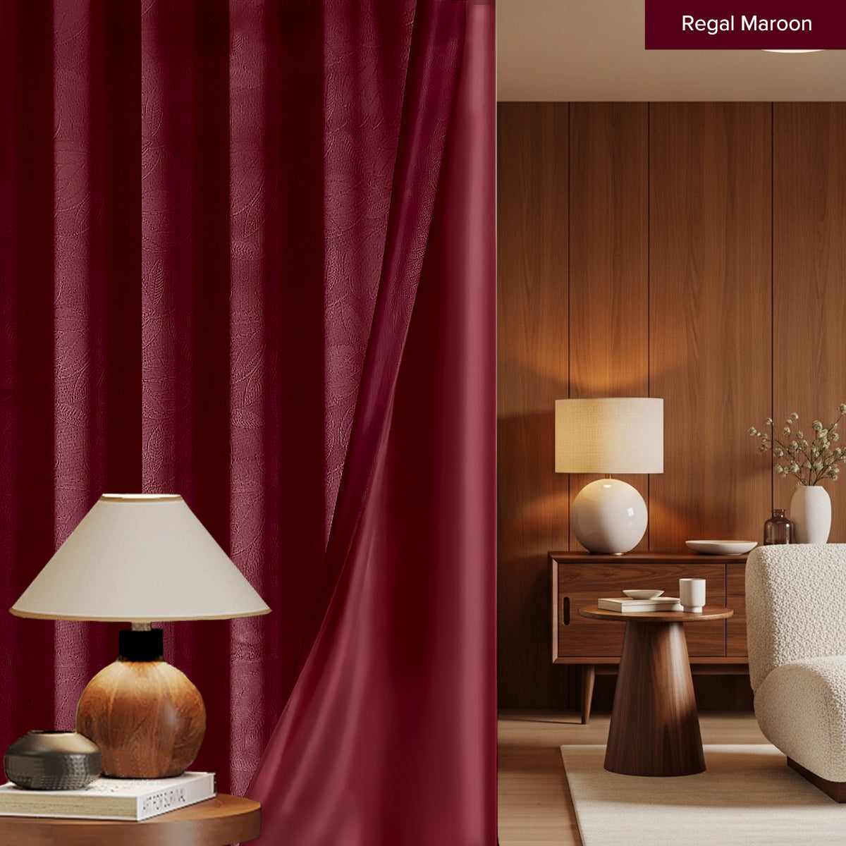 Miranda 90-98% Blackout Curtain Ready Made - Extra Width