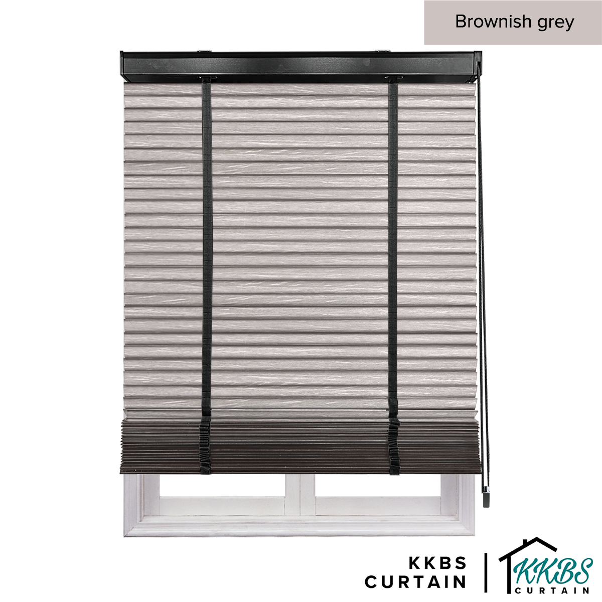 Bidai Kayu Umeko 50mm Dibuat Disesuaikan