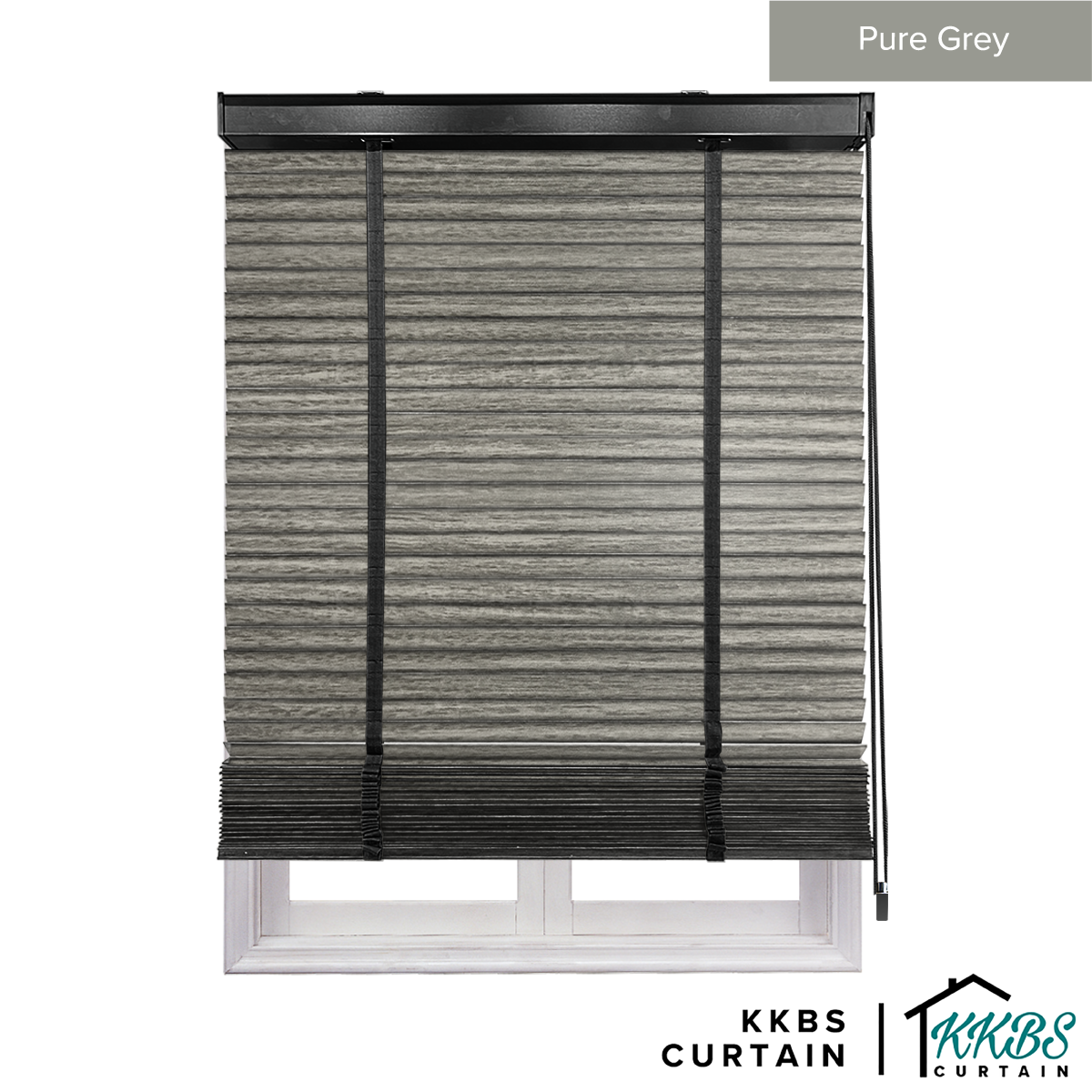 Bidai Kayu Umeko 50mm Dibuat Disesuaikan