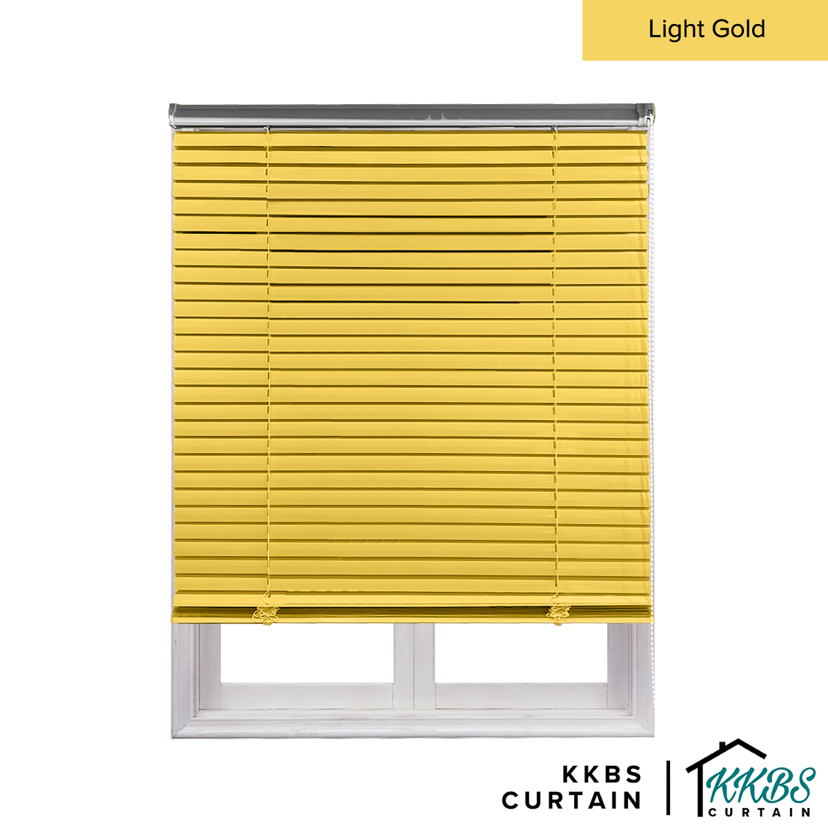 Tirai Venetian Sumiko 25mm Dibuat Disesuaikan