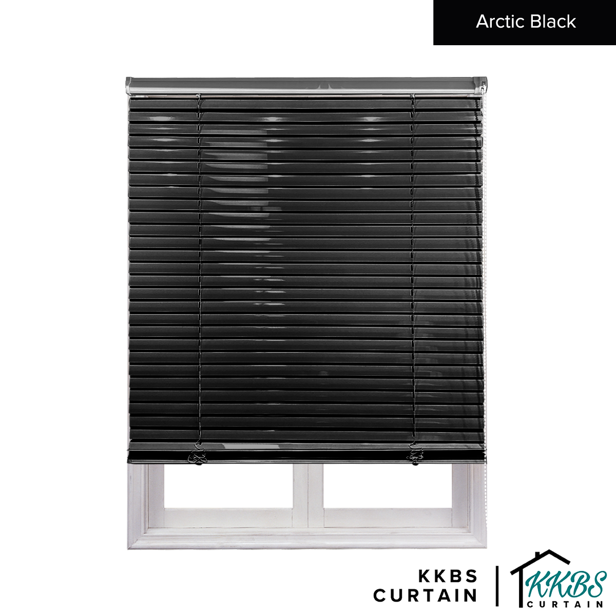 Tirai Venetian Sumiko 25mm Dibuat Disesuaikan