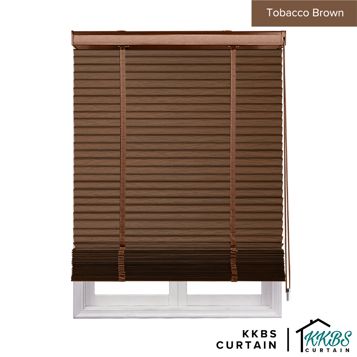 Tirai Kayu Tiruan Nezuko 50mm Kalis Air Dibuat Tersuai