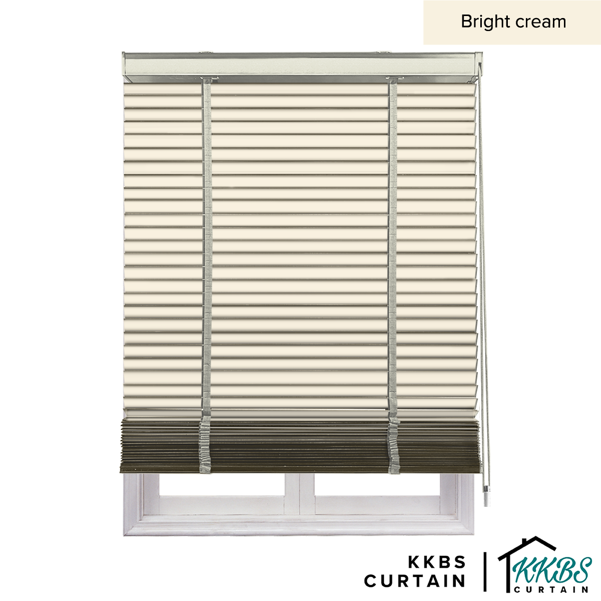 Bidai Kayu Umeko 50mm Dibuat Disesuaikan