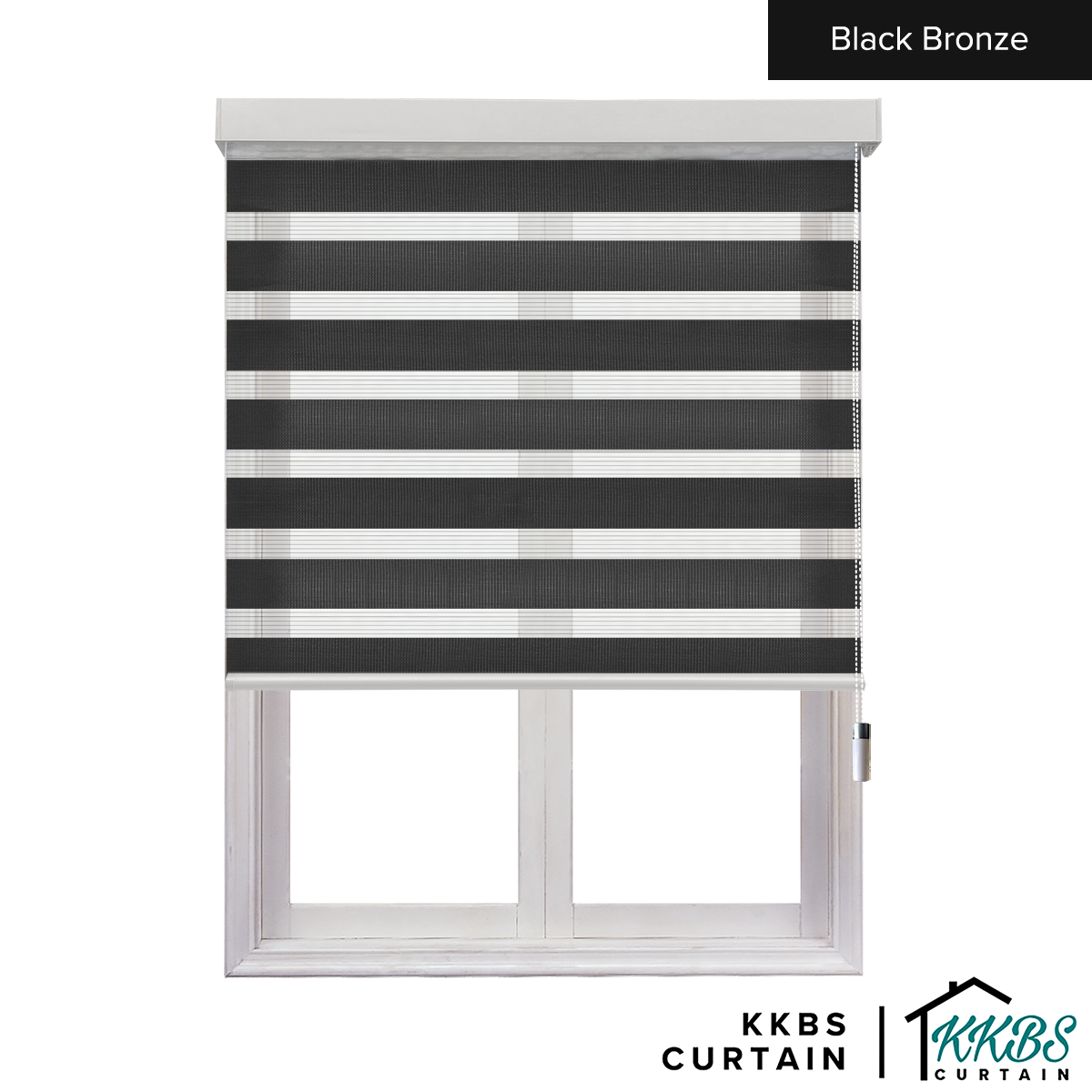 Kimiko Semi Blackout Zebra Blinds Dibuat Tersuai