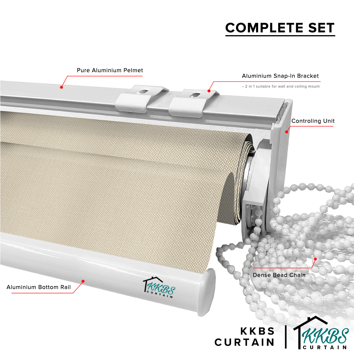 Bidai Penggelek Pelindung Matahari Enzono Dibuat Tersuai