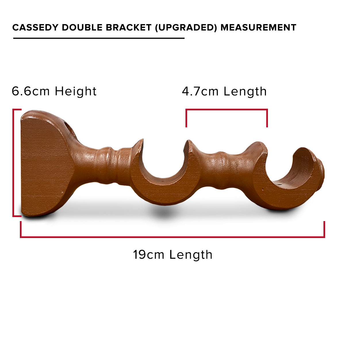 Cassedy Bracket Double Warna Mahohani Asli