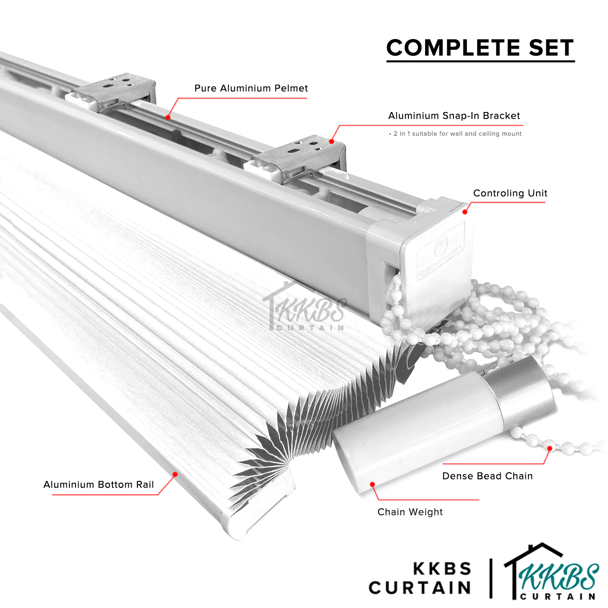Tirai Sarang Lebah Tipis Kotaro 38mm Dibuat Tersuai
