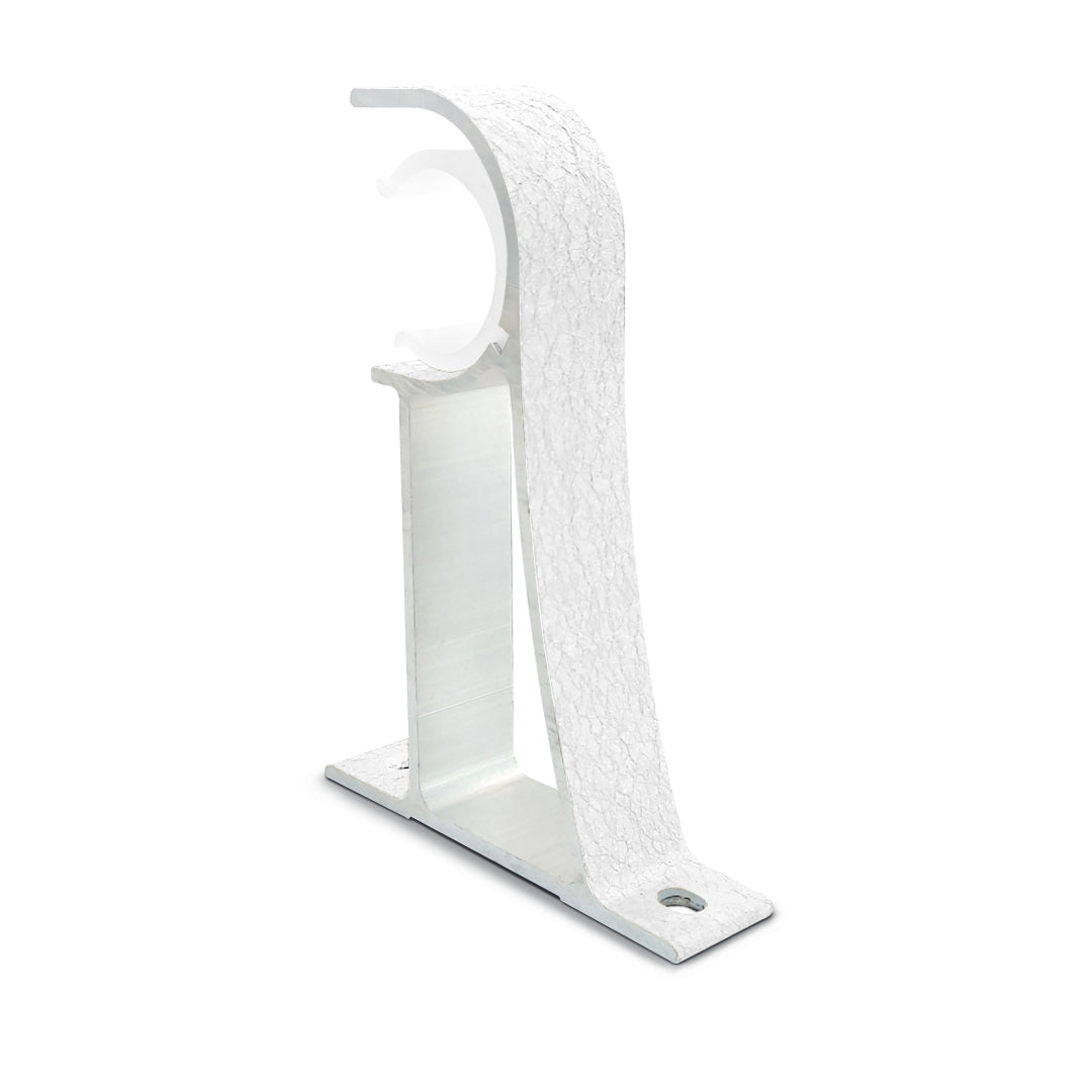 Luxstony Curtain Rod Single Bracket Porcelain White