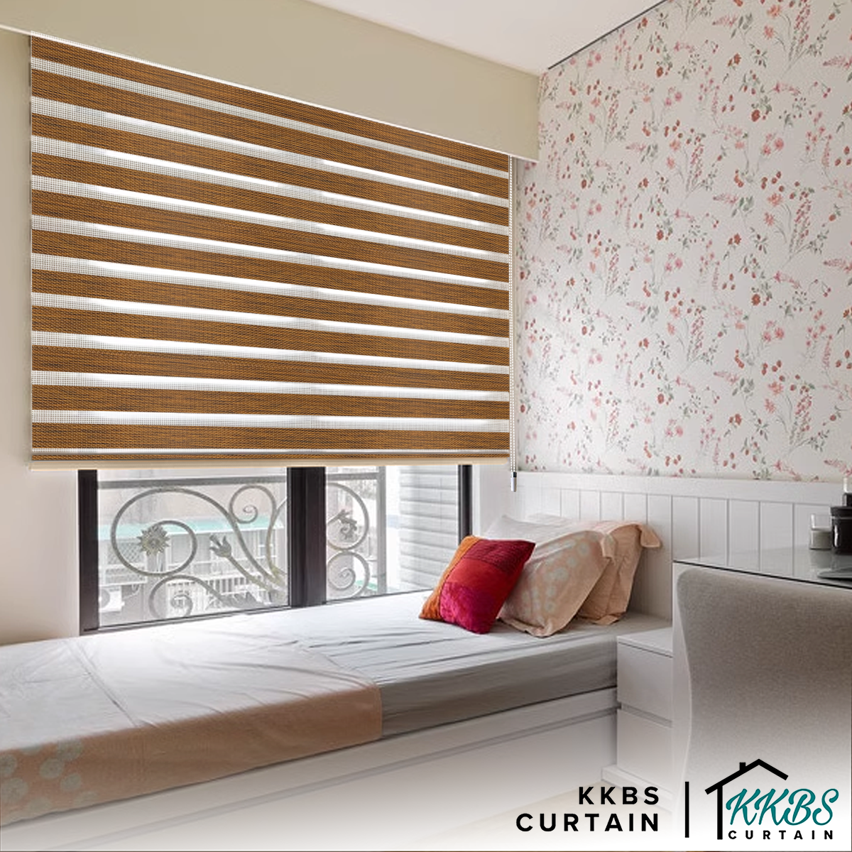Felicio Semi Blackout Zebra Blinds Dibuat Tersuai