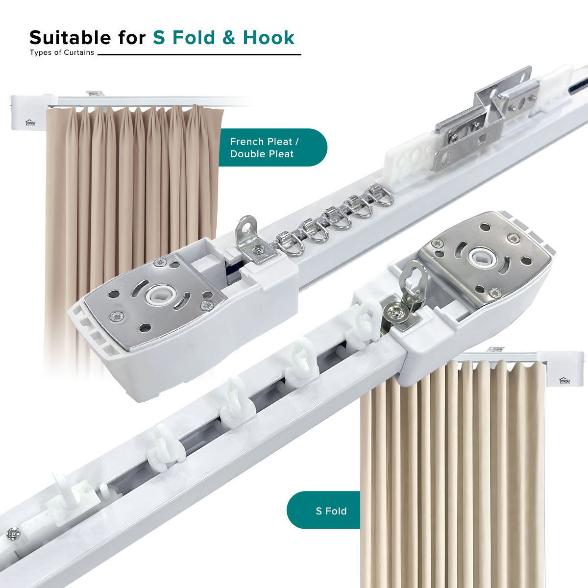 Smartony Motorised Curtain Track Wi-Fi / ZigBee Complete Set