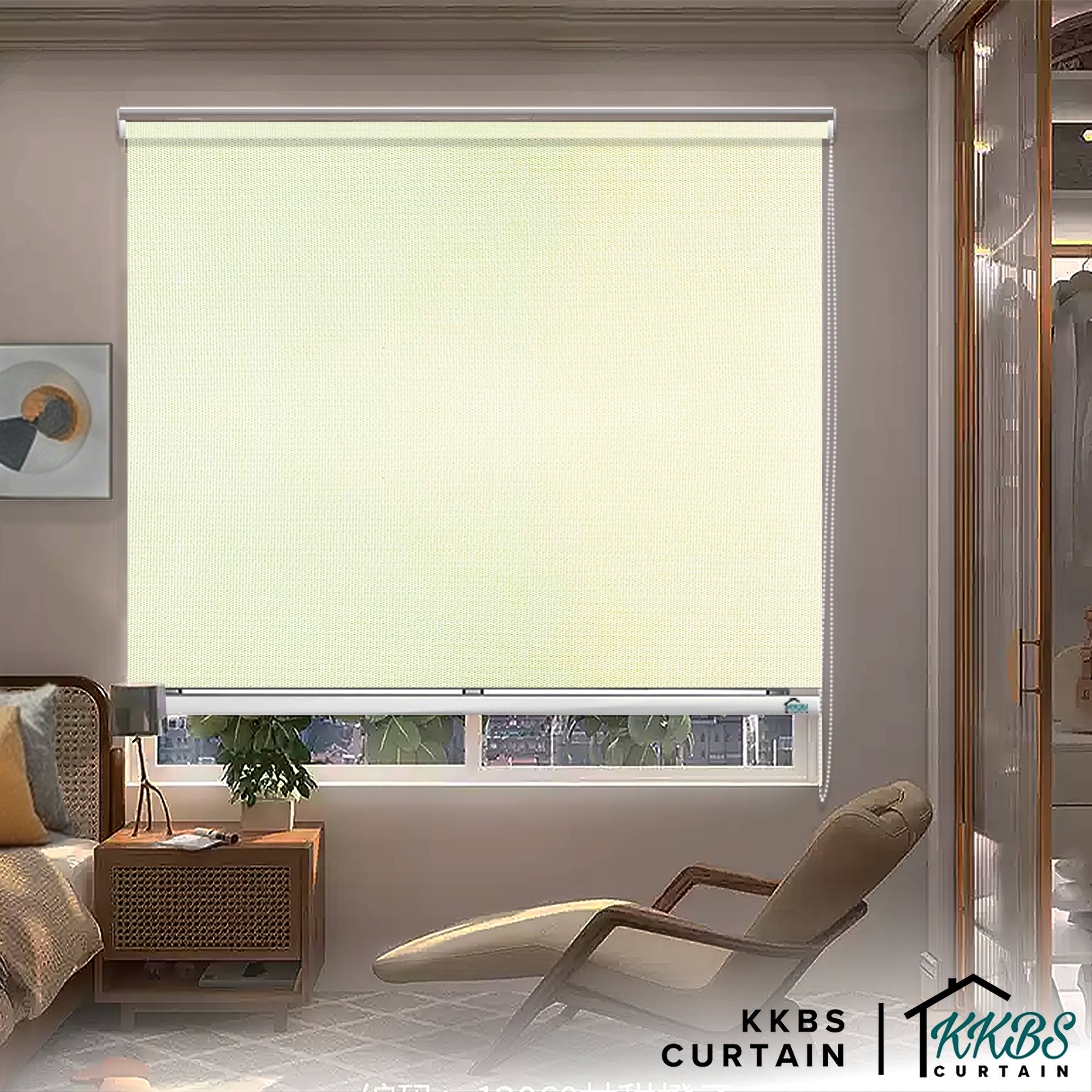 Lorenzo 100% Blackout Roller Blinds Dibuat Tersuai